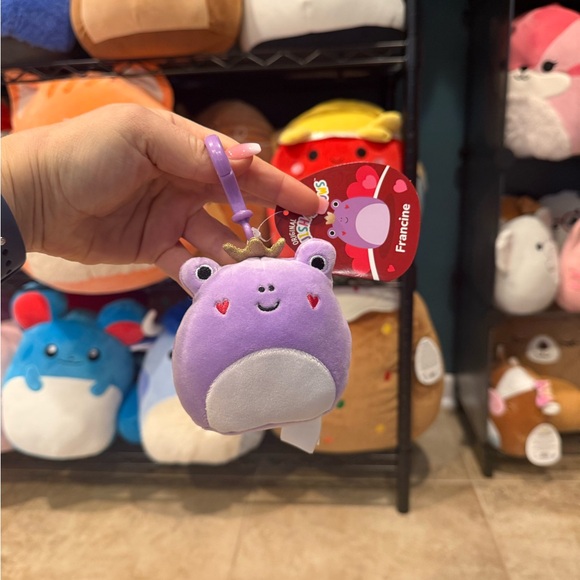 Squishmallow Clip Francine Purple Frog BNWT - Picture 1 of 1